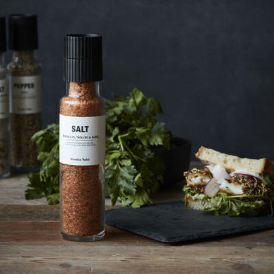 46,67 /kg Nicolas Vahé ''Salt, Parmesan, Tomato & Basil'' 300g Salz Mühle Vahe
