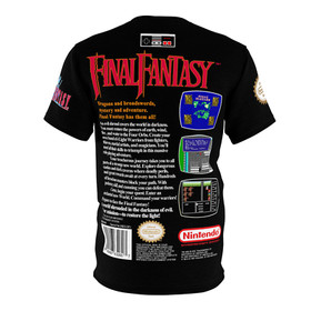 Final Fantasy 1987 NES Retro Video Game Nintendo Box Cover Game T-Shirt
