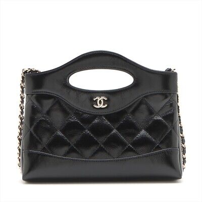 Chanel Chanel 31 Leather Chain Shoulder Bag Black Gold Metal Chanel Chanel 31 Leather Chain Shoulder Bag Black Gold Metal