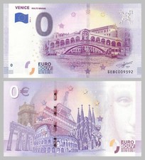 0 Euro Souvenirschein Venice Rialto Bridge