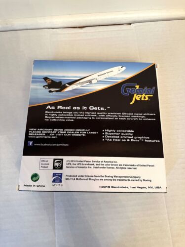 Gemini Jets 1:400 Scale Model Airplane UPS MD-11F N280UP GJUPS1829 - Picture 3 of 6