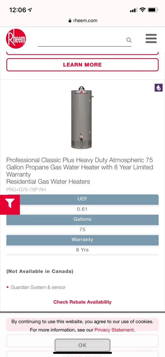 I Bought A Rheem Gas Hot Water Heater Six Months Ago, 56% OFF