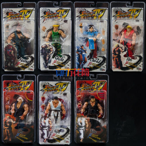 7" Ken/Ryu/Chun Li /Akuma/Guile Action Figure Street Fighter Player Game Mode - Picture 1 of 11