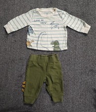 Carter's Just one You Set of 2 Dinosaur Long Sleeve T-shirt Pants Sizs 3 Month