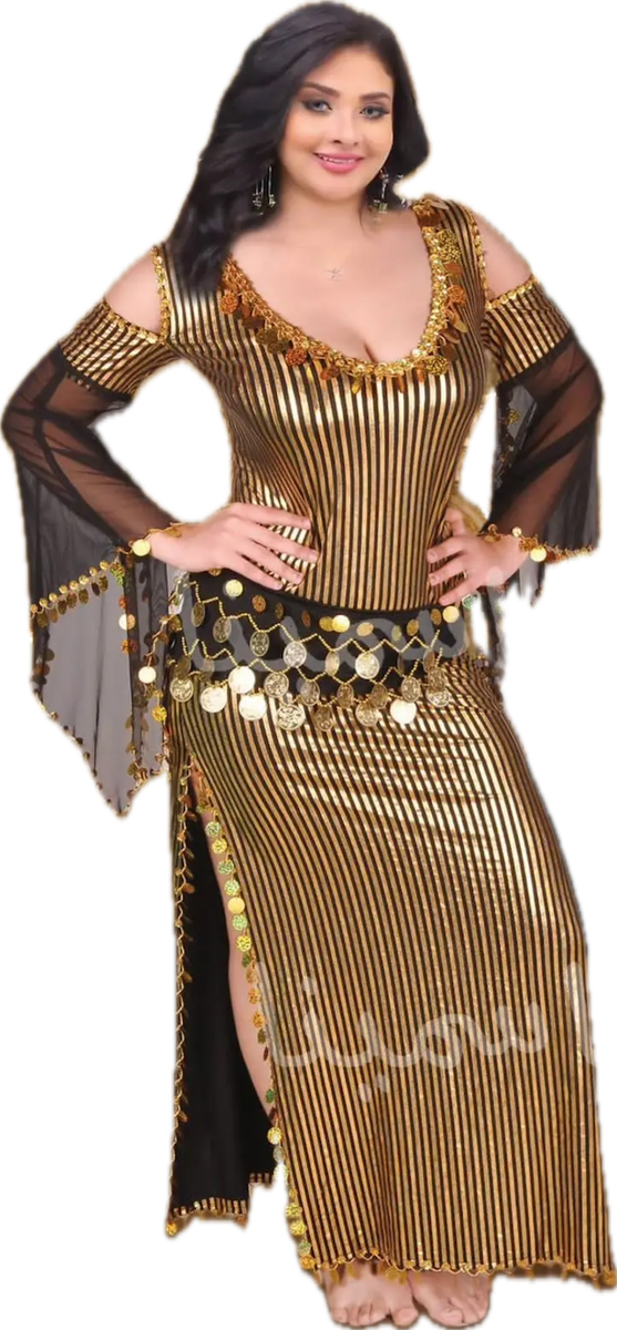 Egyptian belly dance dress, handmade one size oriental dance