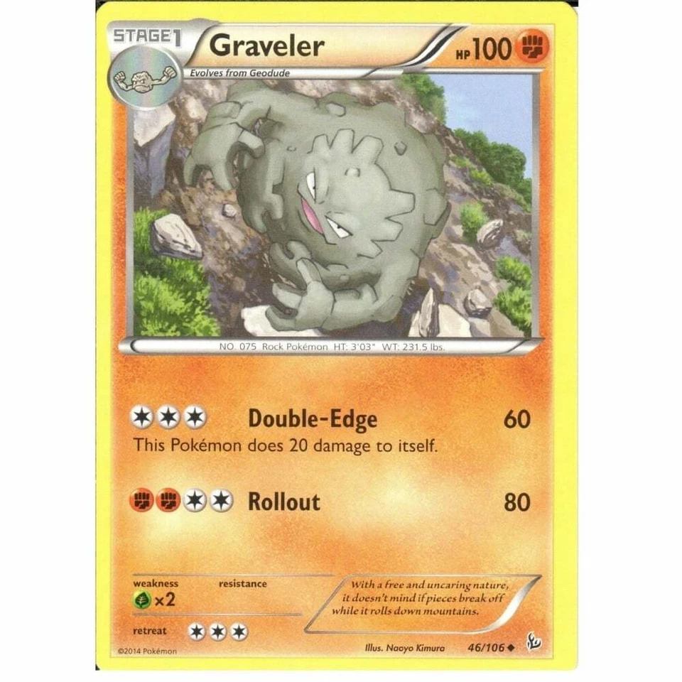 46/106 Graveler | Uncommon: Pokemon Trading Card Game XY-02 Flashfire - Image 1 of 1