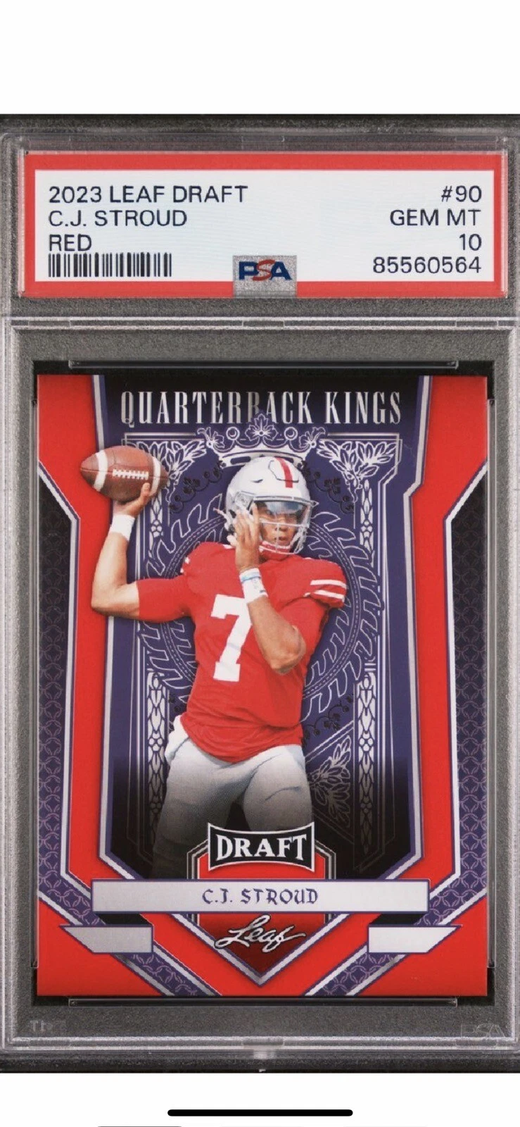 CJ Stroud Leaf Draft #90 Red