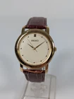Vtg 1984 SEIKO GALAXY Quartz Men's Watch Leather Band NEW BATTERY V701-1T30