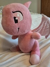 Rare Jumbo Neopets Pink Shoyru Dragon Plush Stuffed Animal 12" Plush