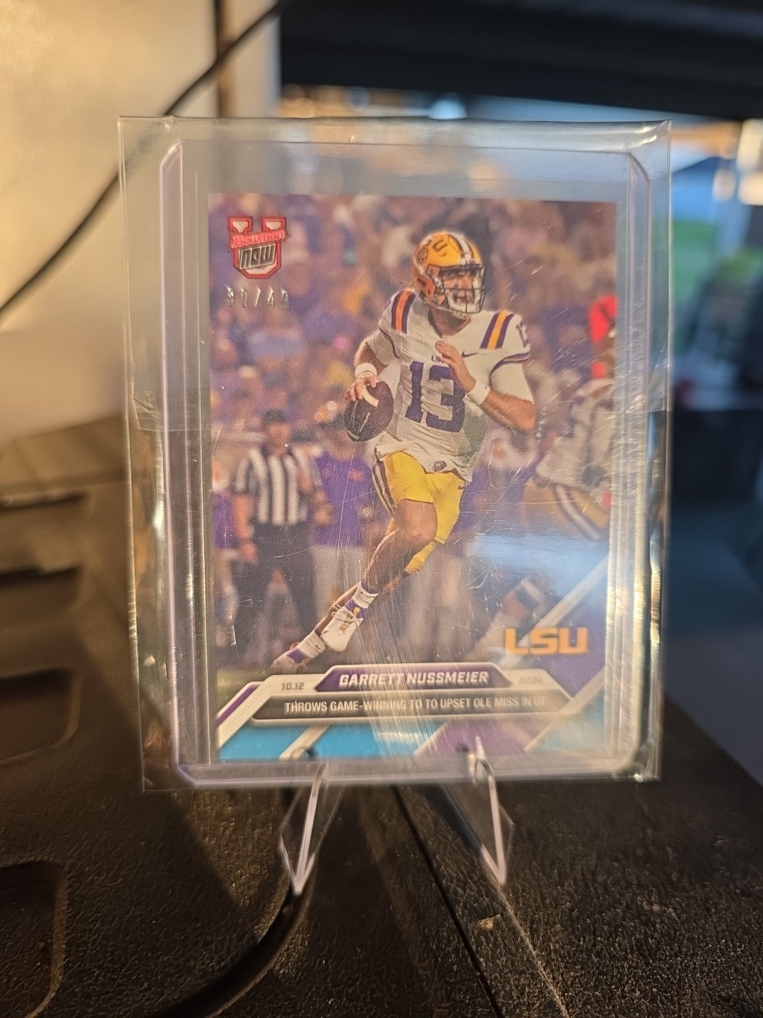 2024 Bowman U Now - Garrett Nussmeier #27 Blue /49 (RC)