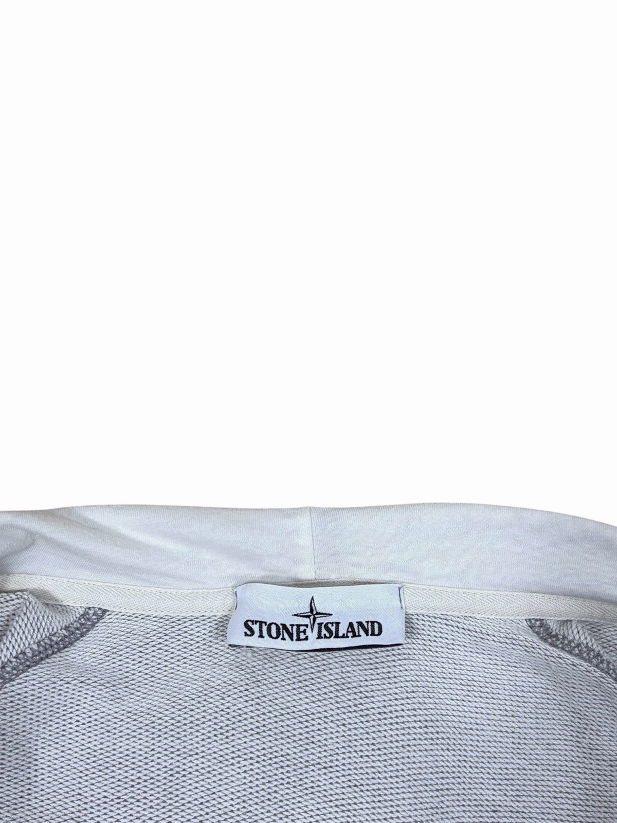 Stone Island Full Zip Hoodie Men's Grey Marl Cotton Knit Hooded Jumper M - RARE image 4