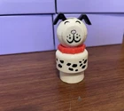 Vintage Fisher Price Little People Dalmatian Lucky Spotted Dog for Fire Station