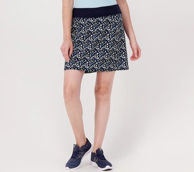 AB by Addison Bay Sz 1X Society Hill Skort  NAVY FLORAL A481949