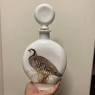 Vintage "Field Birds" Milk Glass, Empty Bottle, Whiskey Blend, Edition #5, 1969.