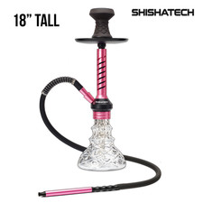 Cachimba rosa Jaxx 18" 1 manguera de ShishaTech cachimbas cachimba y BONO
