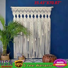 Wall Hanging Boho Backdrop Door Window Curtain Decoration Handmade Macrame