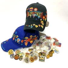 Albuquerque Balloon Fiesta Huge Bundle Of Hats And Pins! *2 Hats 41 Pins*