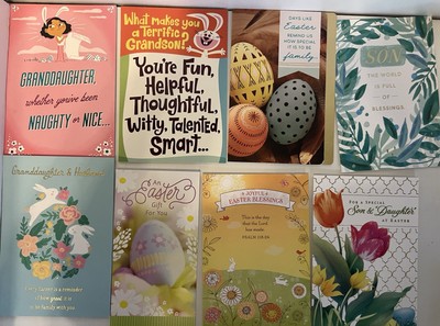 Hallmark Easter Cards - Lot of 10 Mixed Size - New with Envelopes
