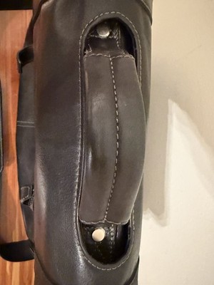 Wilson Leather Black Messenger Bag Vintage Wilson Leather Pelle Studio Black Laptop Messenger  main image 3