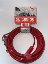 BV Pets Dog Tie-Out Cable Size XL 125Lbs 30Ft L Red New With Tags 