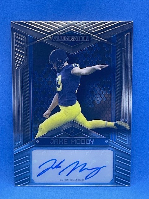Jake Moody Wild Card Alumination Draft Retail Autographs #ABA Base