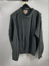 Vintage Woolrich Mens Gray Cotton Long Sleeve Pullover Sweater Size Large