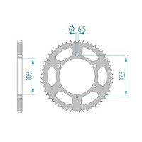 Afam Kettenrad Stahl #420 59 ZäHne (FüR: Derbi Senda 50 SM Limited 18-20 )