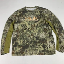 Huk Performance Fishing Shirt Mens Large Kryptek Mandrake Camo Long Sleeve