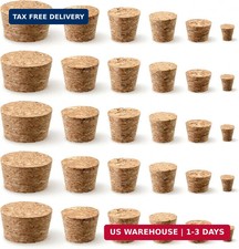 30 PCS Cork Stoppers Assorted Sizes Corks for Wine Bottles for Crafts Natural Co