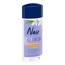 Nair Glide On Hair Removal Cream Stick, Arm, Leg & Bikini Depilatory Cream, 3.3