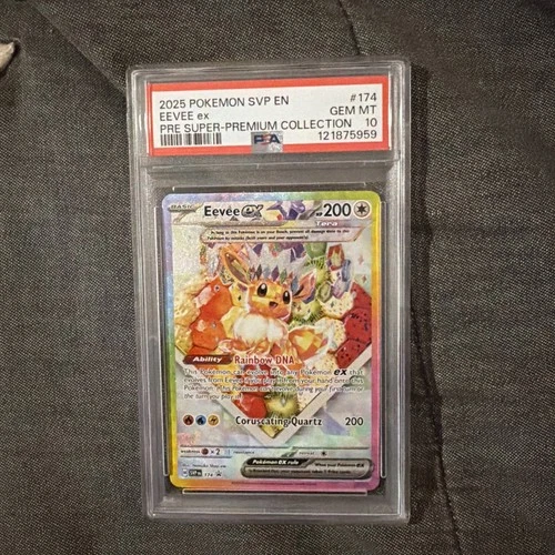PSA 10 Eevee ex #174 SVP 2025 Pokemon Prismatic Evolutions SPC Black Star Promo