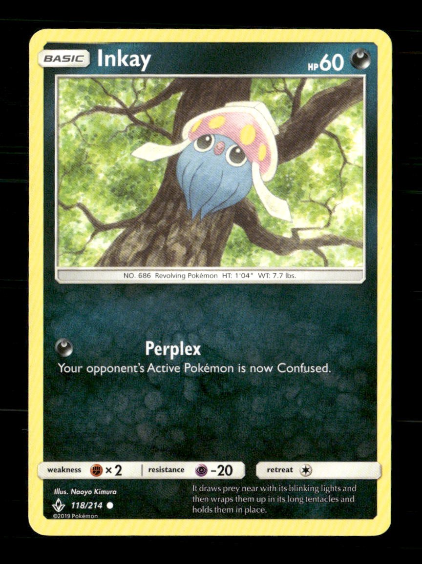 Inkay 118/214 Unbroken Bonds NM/M Pokemon