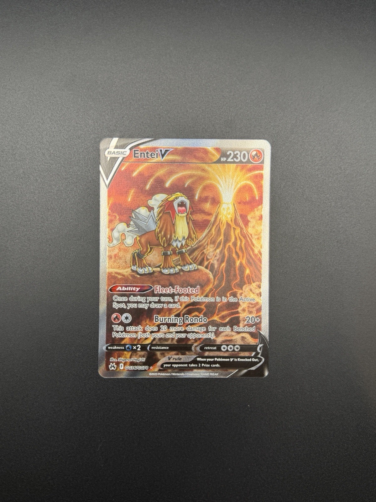 Entei V GG36/GG70 SWSH: Crown Zenith: Galarian Gallery Holo
