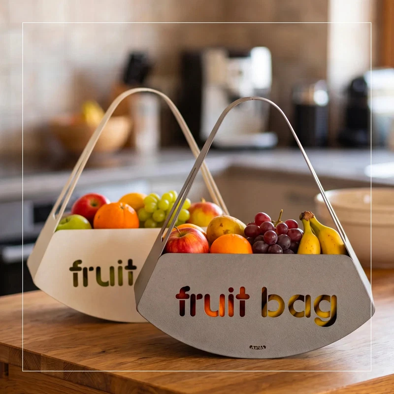 Centrotavola Cestino Portafrutta Moderno Arti e Mestieri Fruit Bag Fruttiera