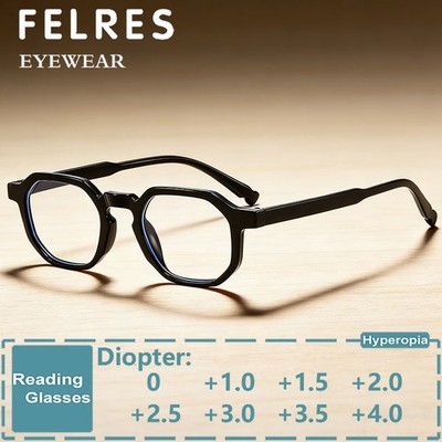 Polygon Blue Light Blocking Reading Glasses Men Women Clear Lens Readers Glasses
