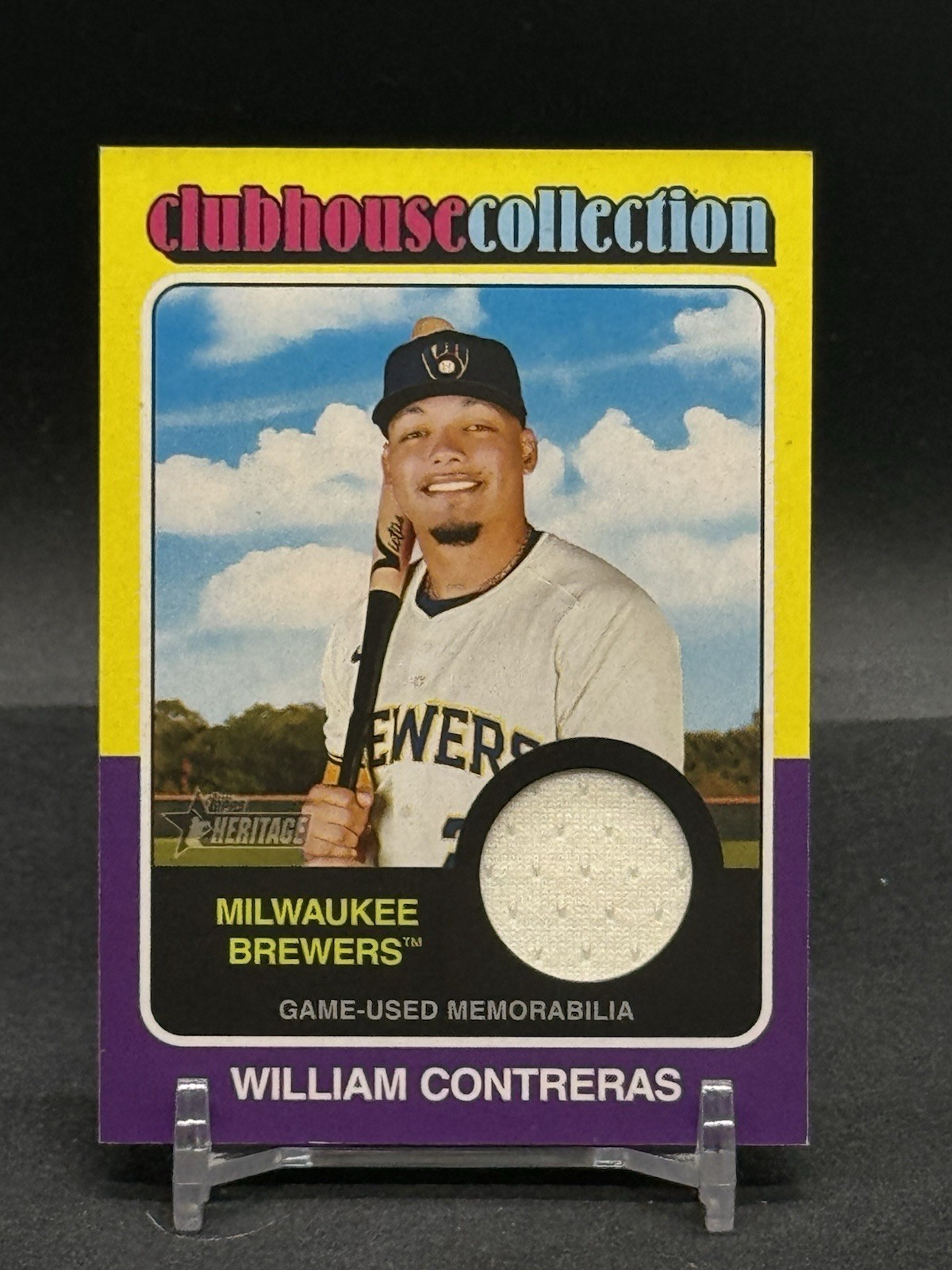 2024 Topps Heritage Clubhouse Collection William Contreras CCR-WCO Relic Card