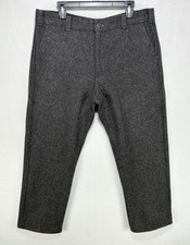 Vintage Codet 214G Heavy Wool Hunting Pants Men  s 37x29 Gray Made In Canada Work