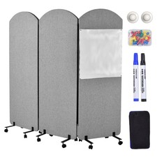 72"x 66" Large Panel Room Divider Privacy Screen for Office Partition Separators