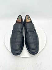 Salvatore Ferragamo Men Size 11.5D Black Leather Horsebit Driver Dress Shoes