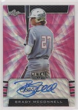 2019 Leaf Metal Draft Pink Wave 4/10 Brady McConnell #BA-BM2 Auto 02d2