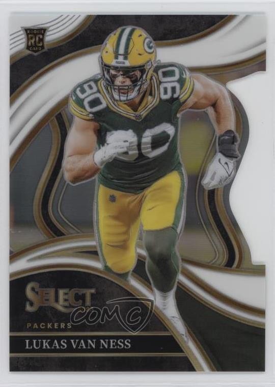 2023 Select Club Level White Prizm Die-Cut 94/199 Lukas Van Ness Rookie RC 16wc