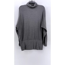 TWELVE BY TWELVE Women's Gray Turtleneck Long Sleeve Sweater Dress SZ M