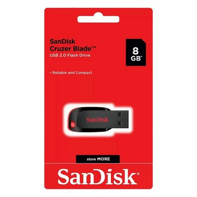 SanDisk USB Stick 8GB Cruzer Blade   Flash Speicher   USB 2.0 (SDCZ50-008G-B35)
