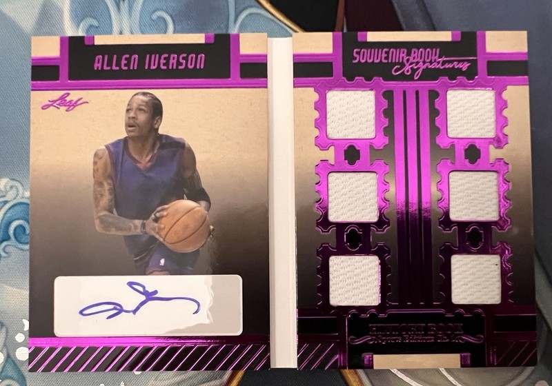 2023 Leaf ALLEN IVERSON SOUVINIR BOOK - GAME USED AUTO
