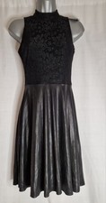 PRIMARK Ladies black lace skater dress size 6 BNWT (A1379)