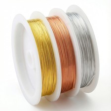 Copper Wire for Jewelry Making, 22 Gauge 22 gauge, silver  gold rose