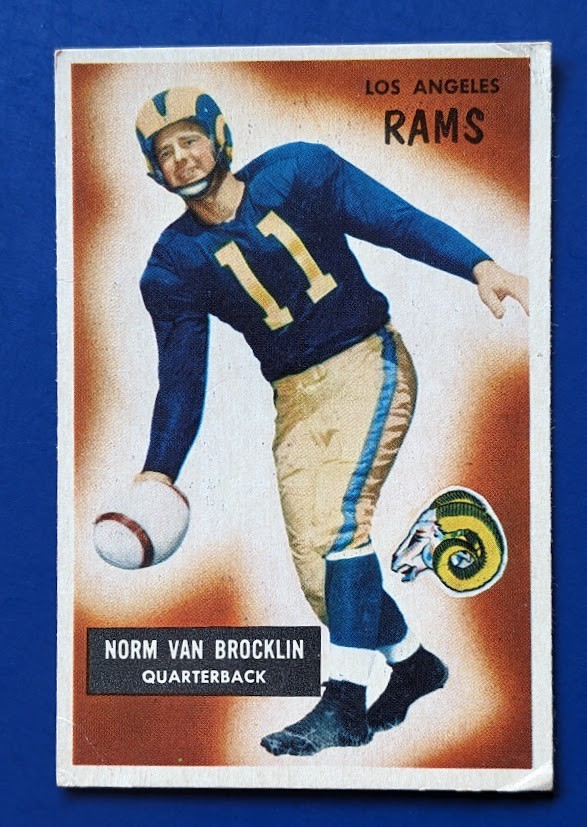 1955 Bowman - Norm Van Brocklin HOF #32 - Los Angeles Rams VGEX