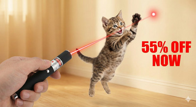 Mini LED Taschenlampe & Pointer - Interaktives Spielzeug für Katzen Hunde Traini