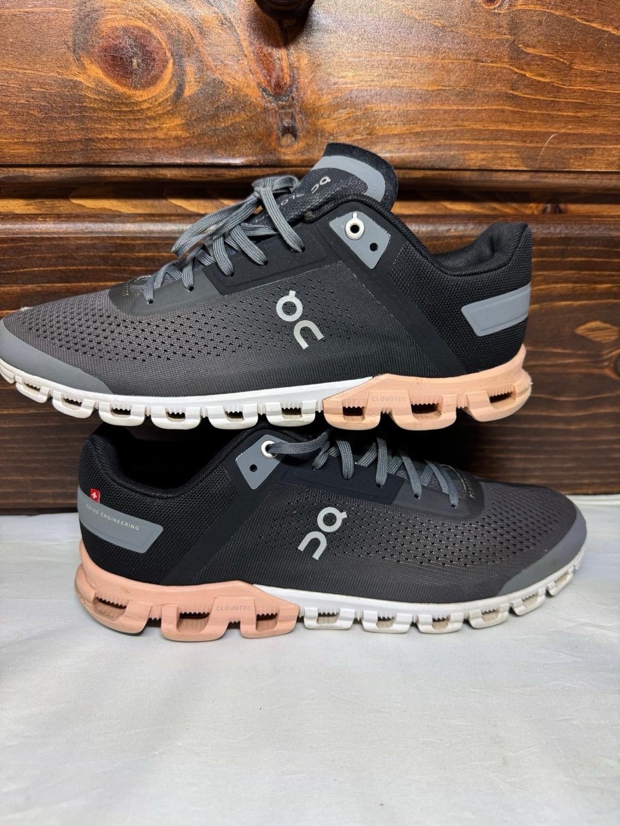 On オン　Cloudflow Rock / Rose クラウドフロー 26.5 On Cloud Womens Cloudflow Rock Rose Gray Running Shoes Size