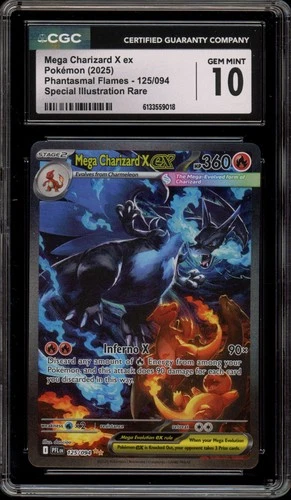 Pokemon Mega Charizard X ex Phantasmal Flames SIR #125 CGC 10 Gem Mint